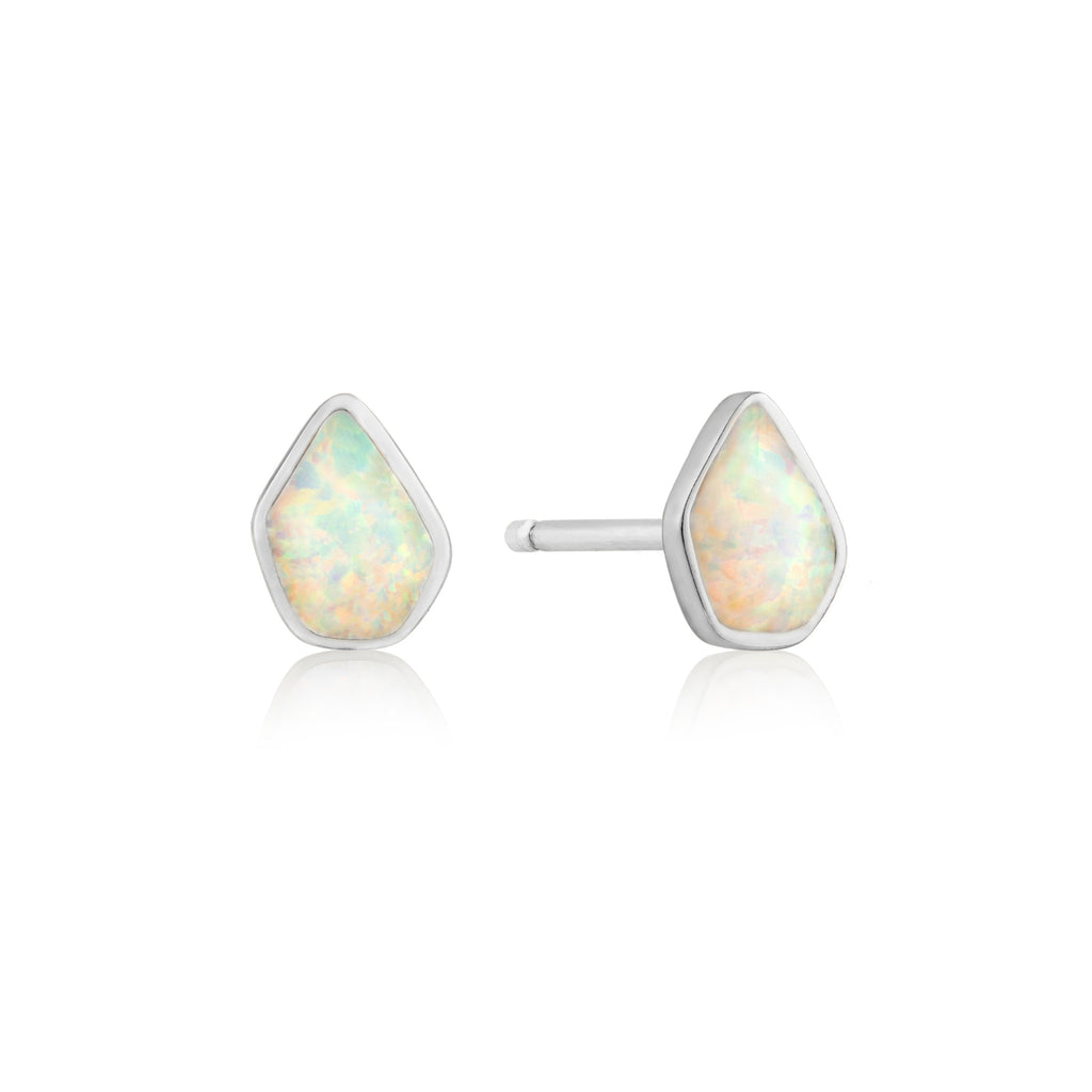 opal colour stud earrings