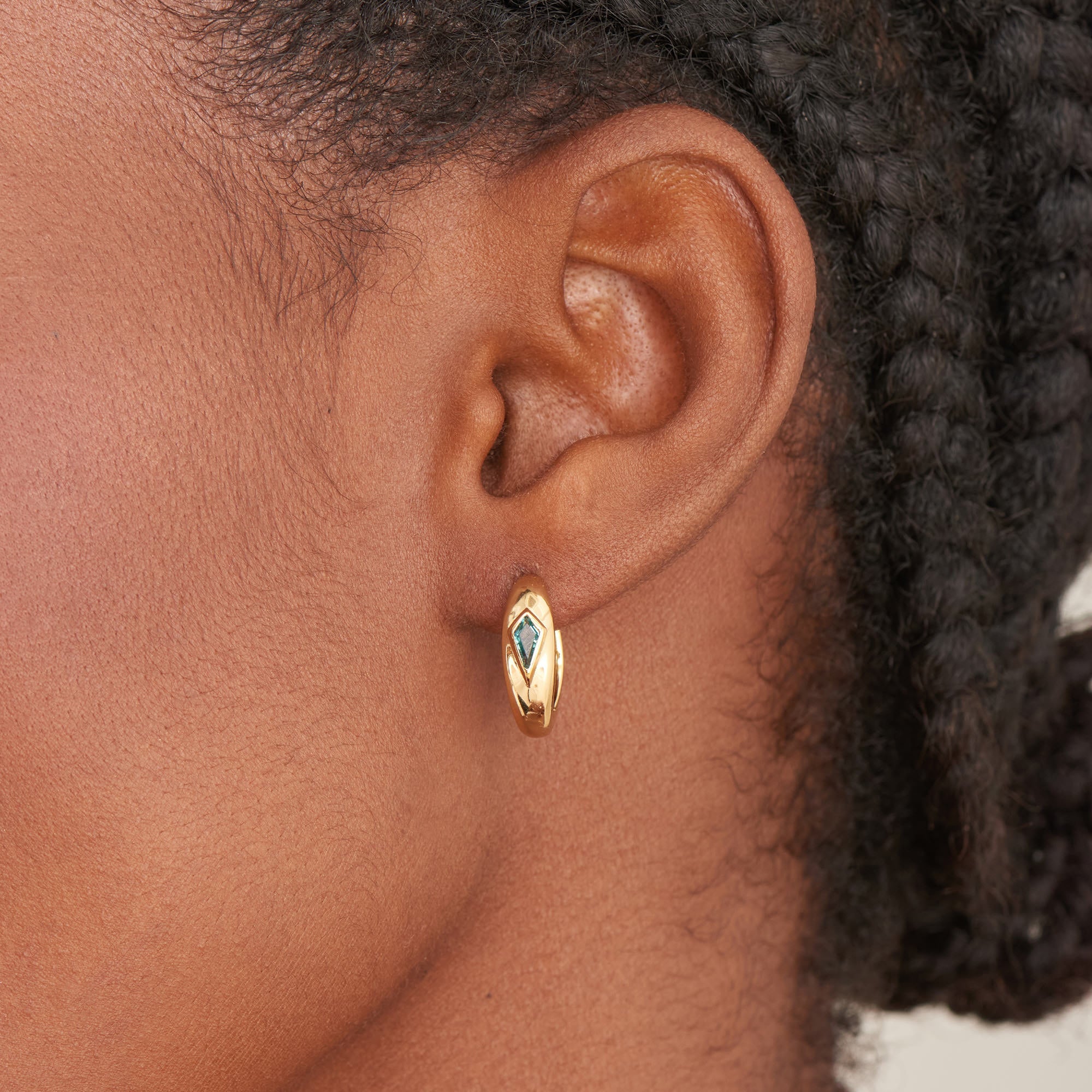 Dome hoop earrings discount