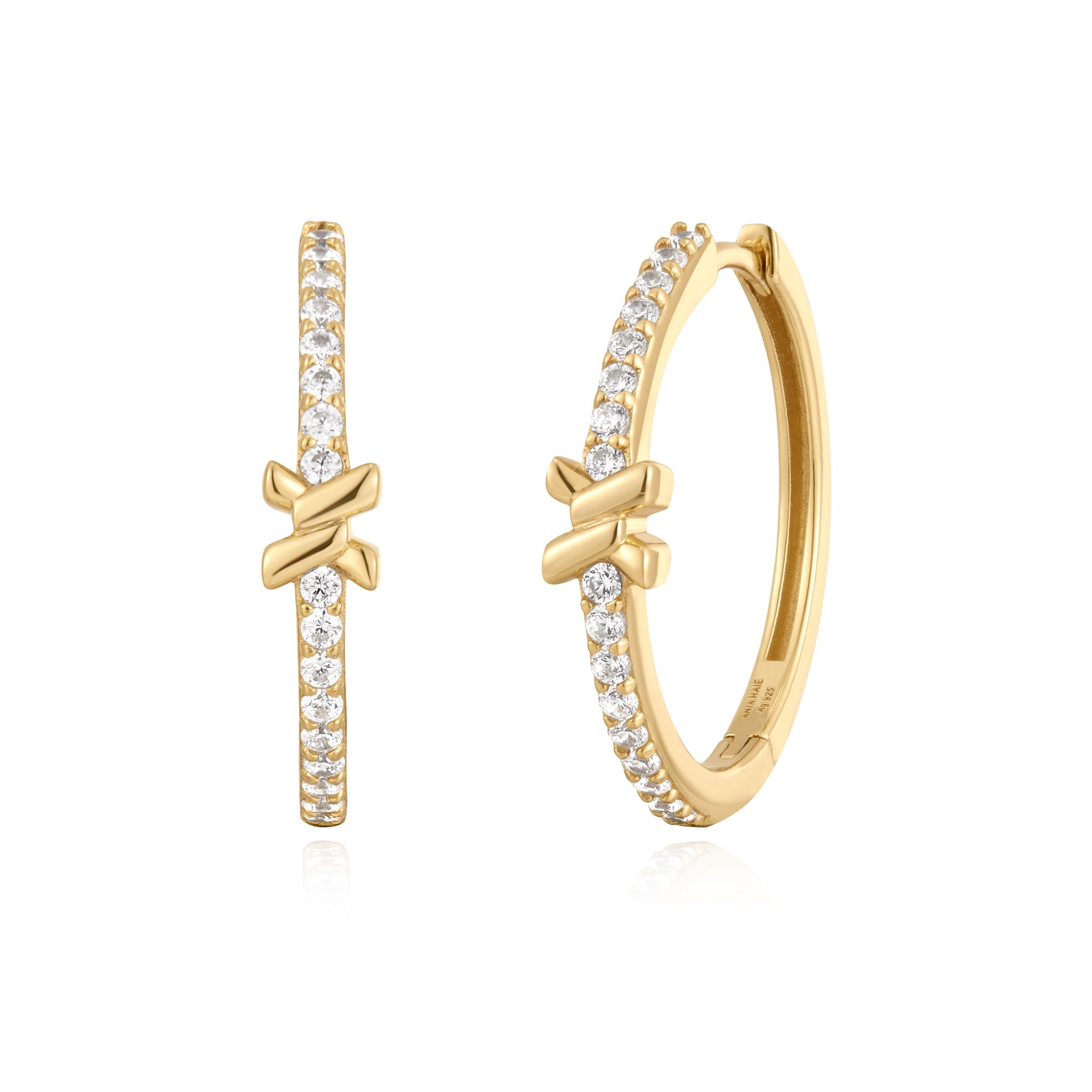7 Cross Gold Hoop Earrings | STUDIO SEVEN (スタジオ セブン)