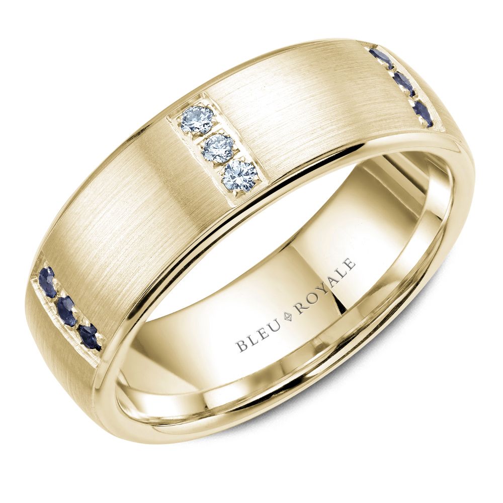 Bleu Royale Wedding Band - RYL-008YDS75-S10