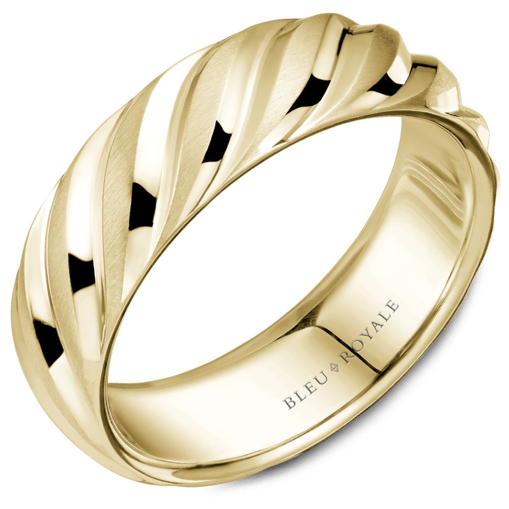 Bleu Royale Wedding Band - RYL-044Y7-S10