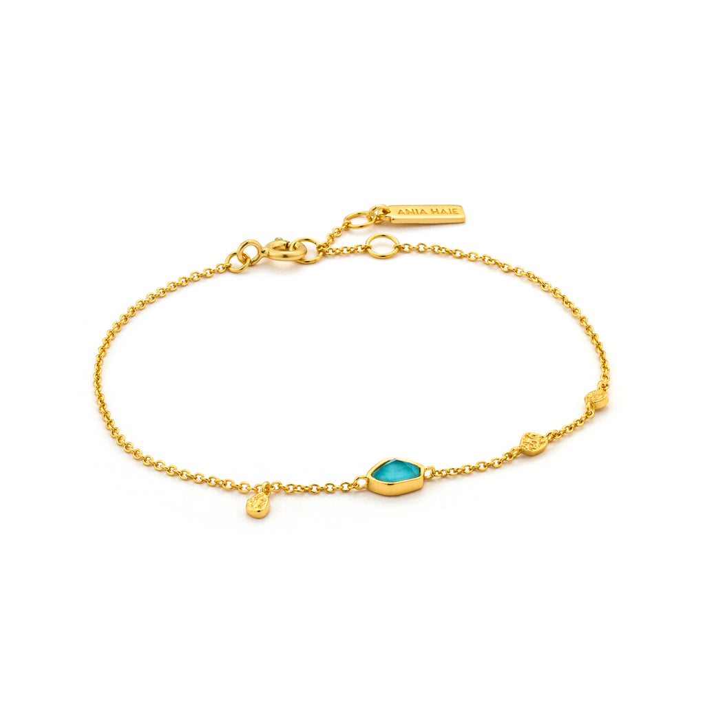 turquoise discs bracelet