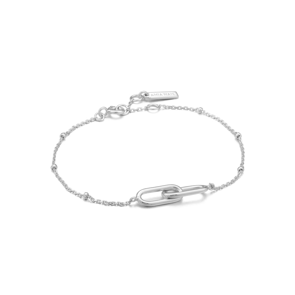 beaded chain link bracelet 