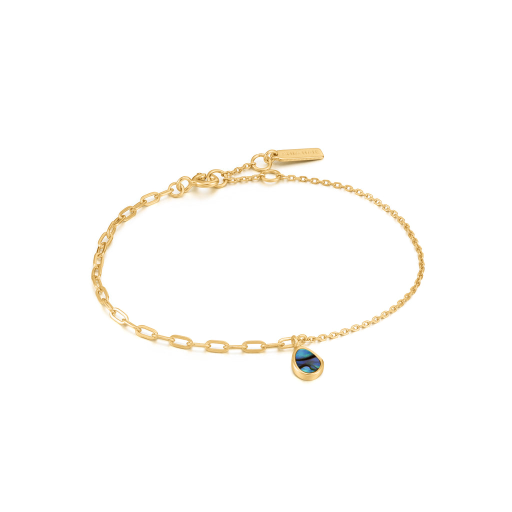 tidal abalone mixed link bracelet