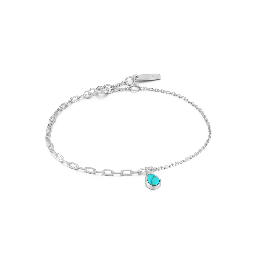 tidal turquoise mixed link bracelet