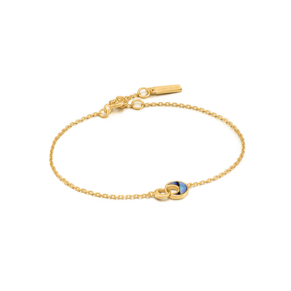 tidal abalone crescent link bracelet