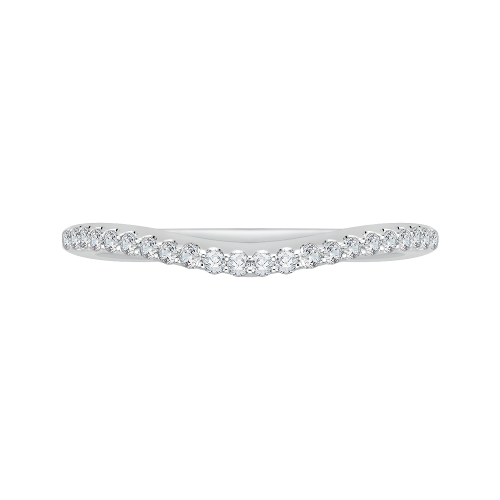 CA0180BH-37W-1.50 Bridal Jewelry Carizza White Gold Round Diamond Wedding Bands