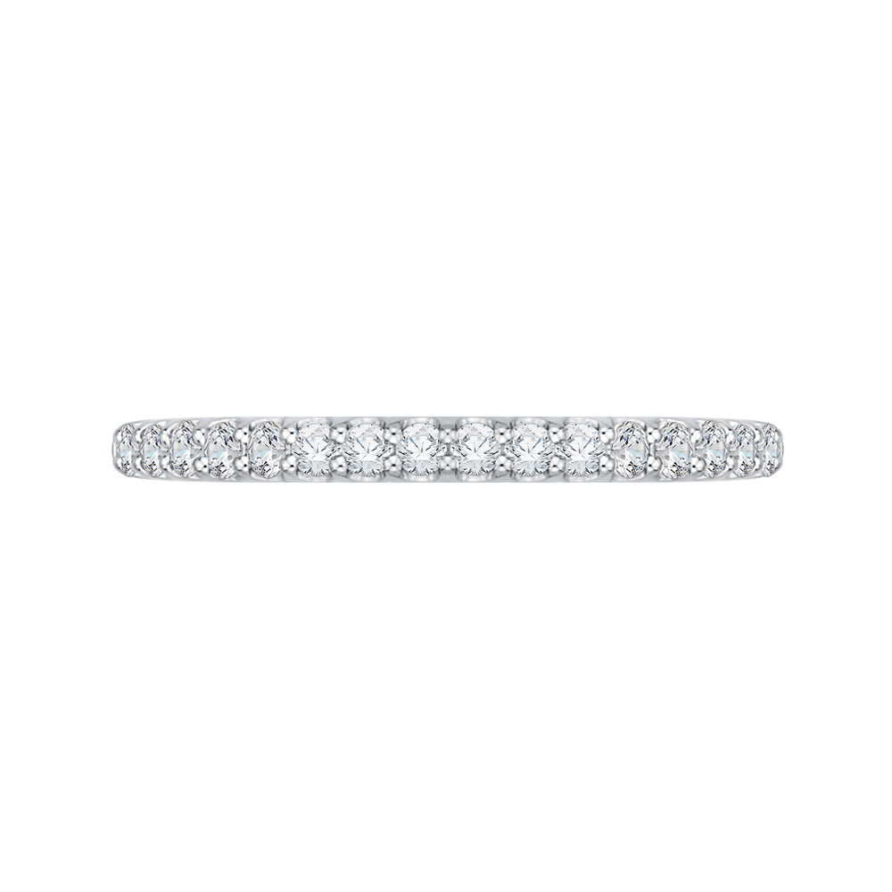CA0190BH-37W-1.75 Bridal Jewelry Carizza White Gold Round Diamond Wedding Bands
