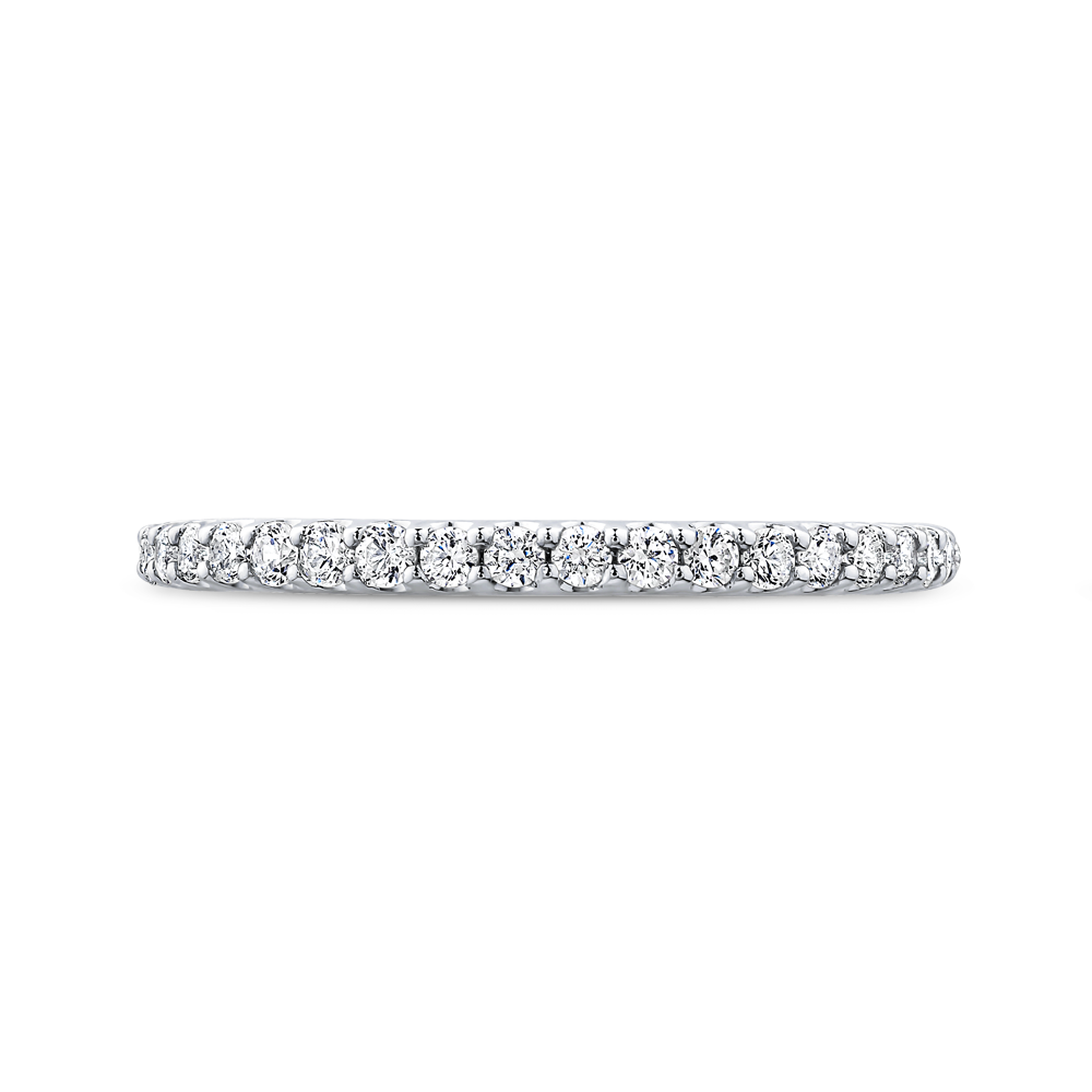 CA0280BH-37W-1.00 Bridal Jewelry Carizza White Gold Round Diamond Wedding Bands