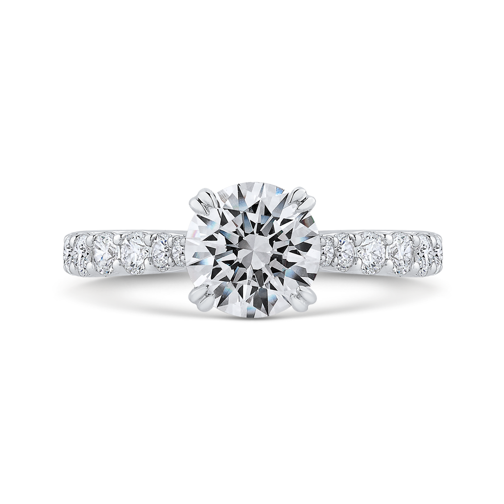 round diamond engagement ring in 14k white gold (semi-mount)
