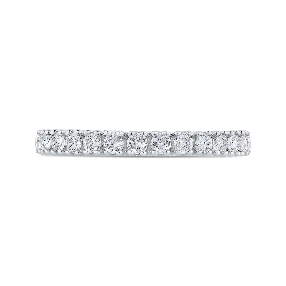 CA0412BH-37W-1.50 Bridal Jewelry Carizza White Gold Round Diamond Wedding Bands