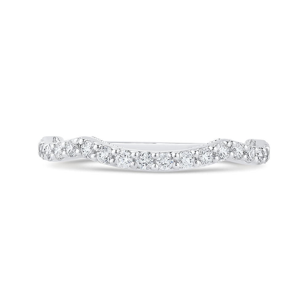 CA0450BH-37W-1.50 Bridal Jewelry Carizza White Gold Round Diamond Wedding Bands