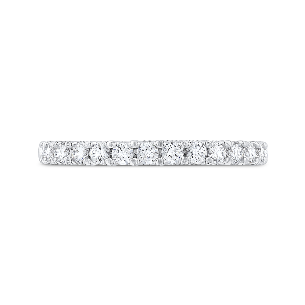 CAA0427BH-37W-1.45 Bridal Jewelry Carizza White Gold Round Diamond Wedding Bands