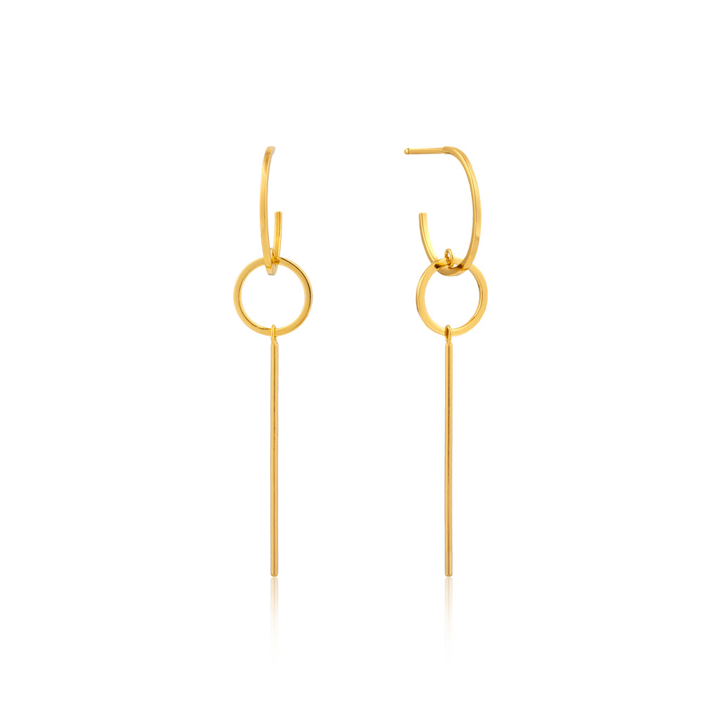 modern solid drop earrings
