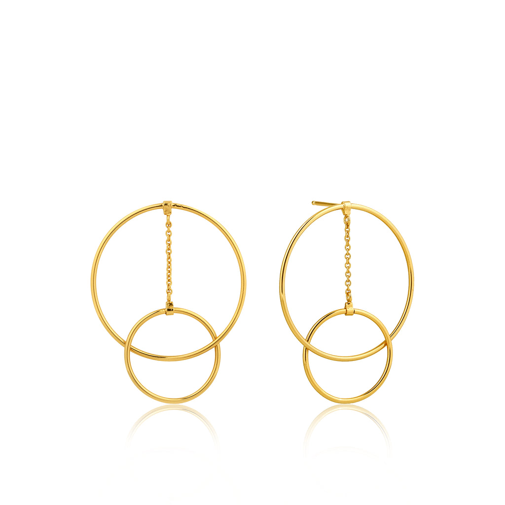 modern front hoop earrings