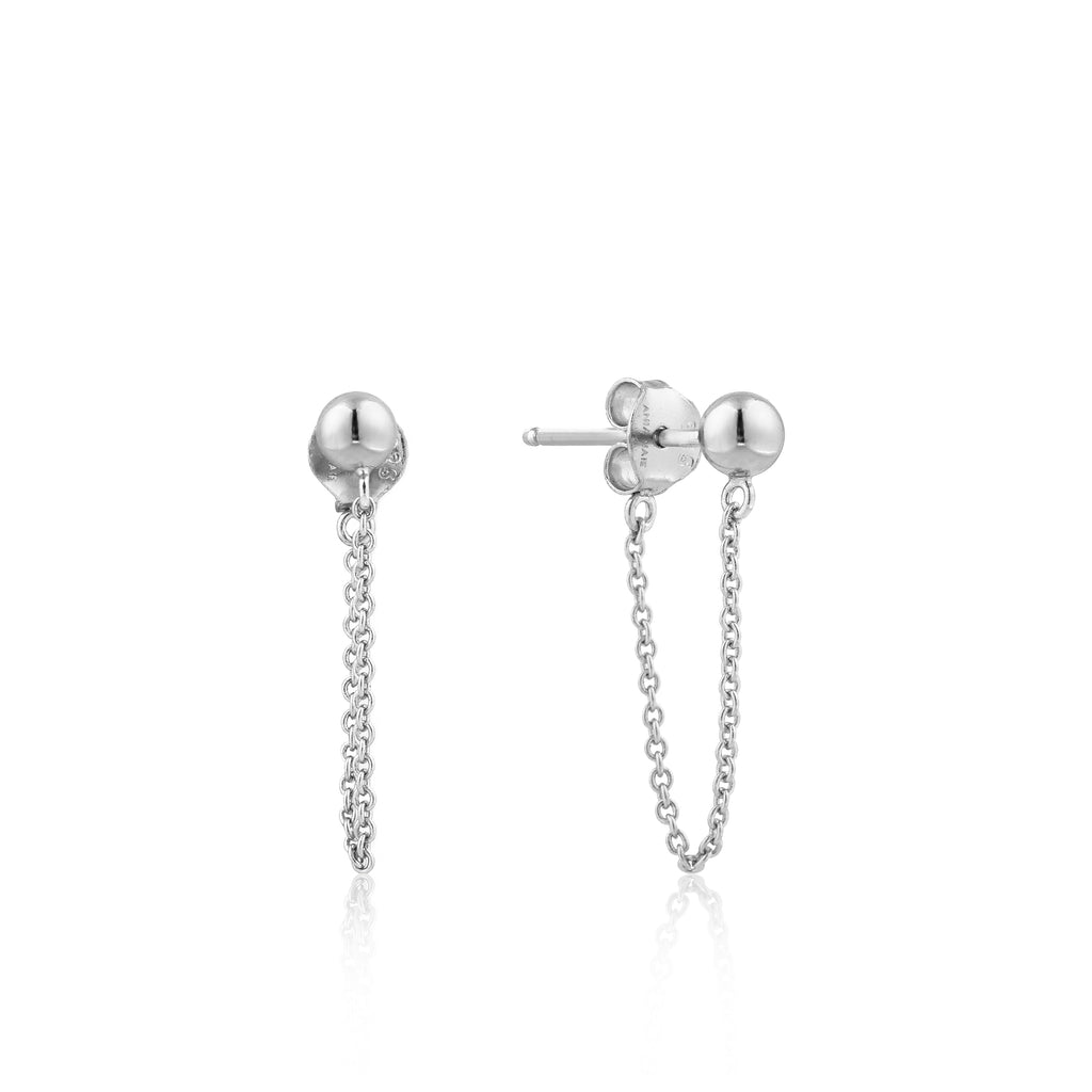 modern chain stud earrings