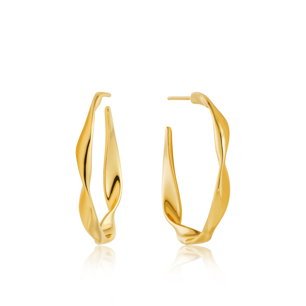 twist hoop earrings