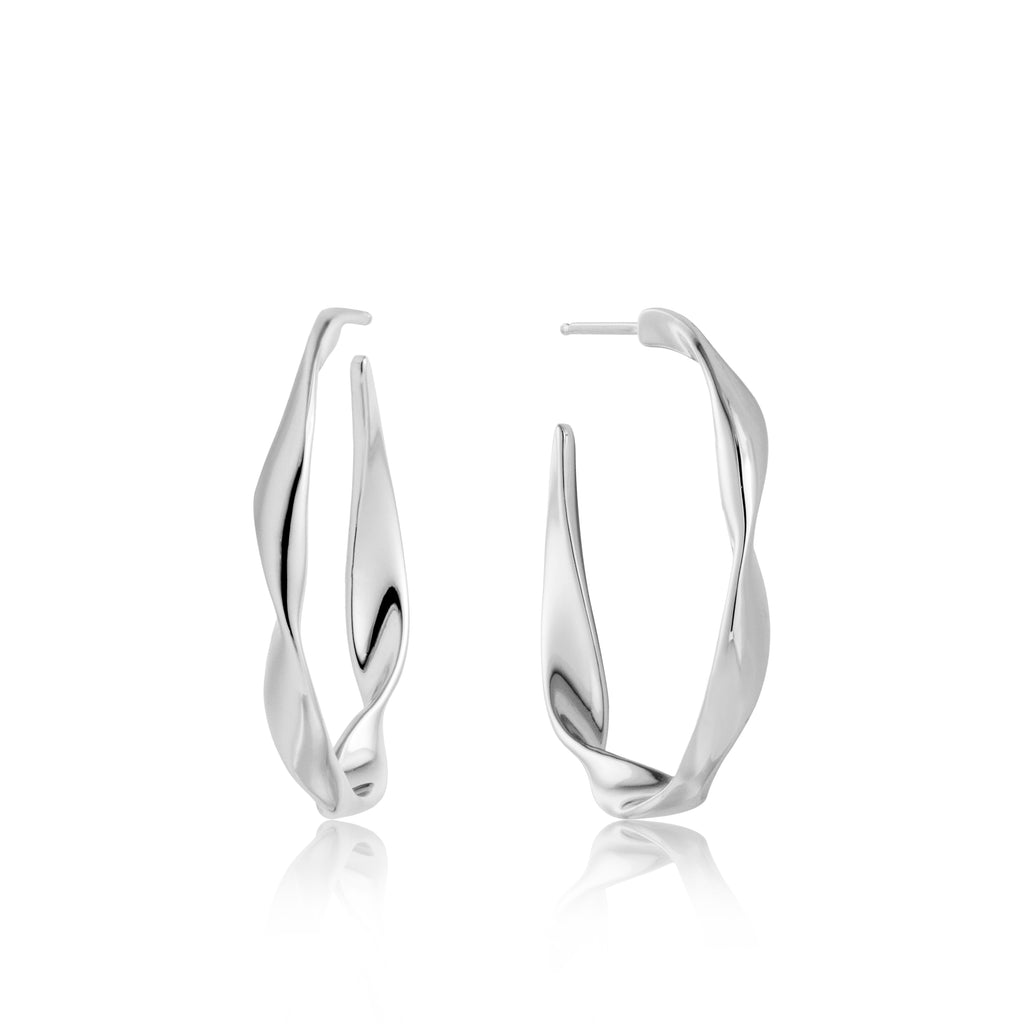 twist hoop earrings