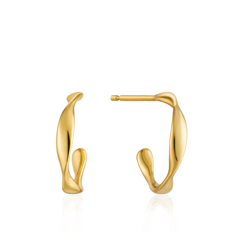 twist mini hoop earrings