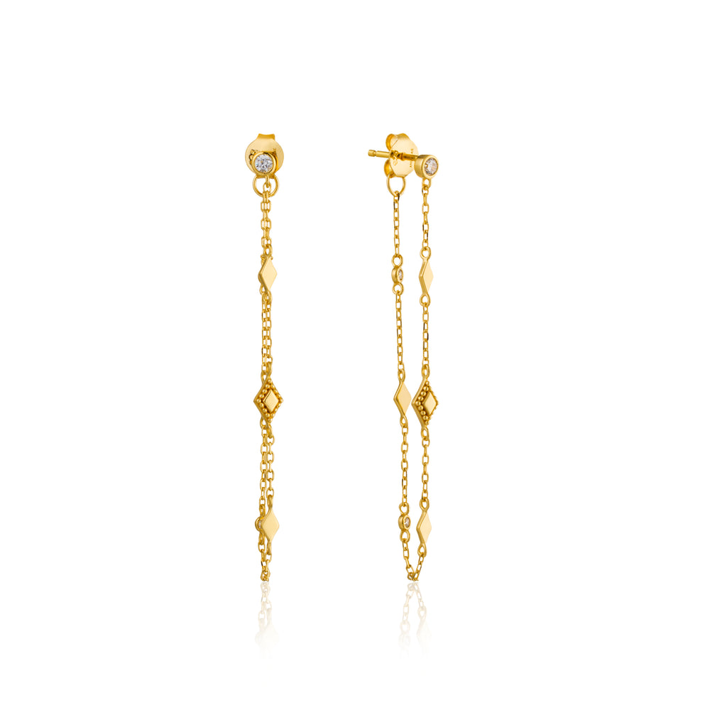 bohemia chain stud earrings