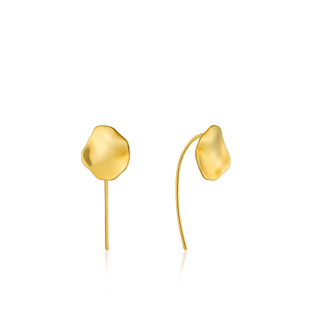 crush disc solid drop earrings