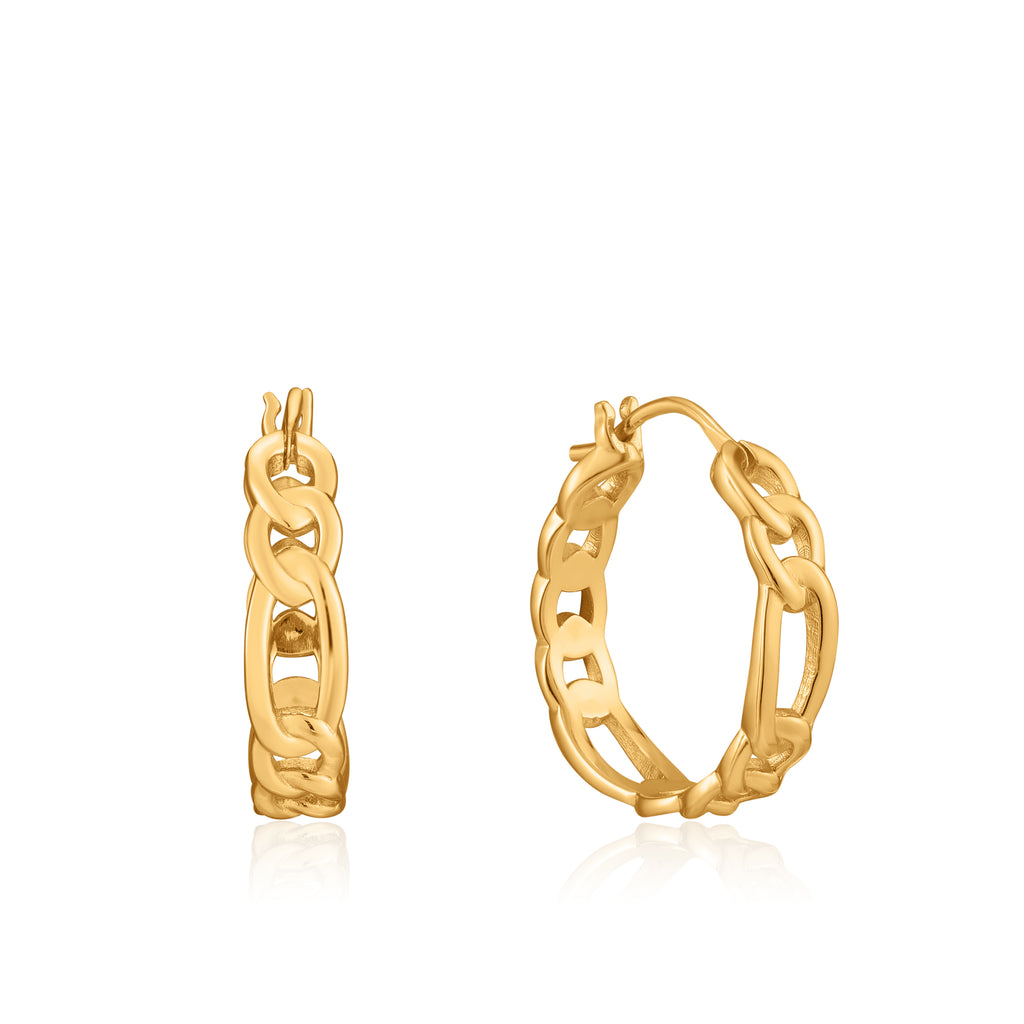 figaro chain hoop earrings