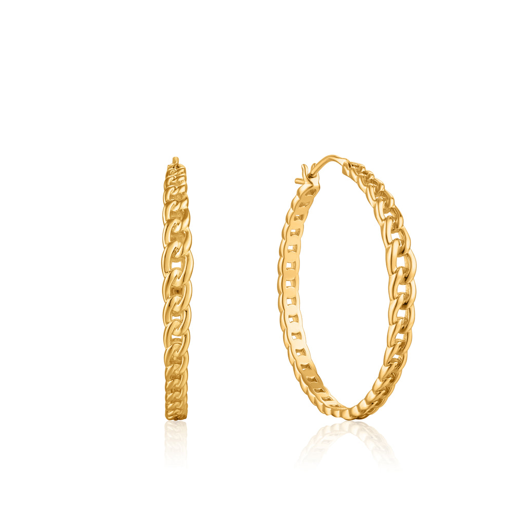 curb chain hoop earrings 