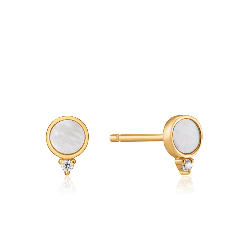 mother of pearl stud earrings