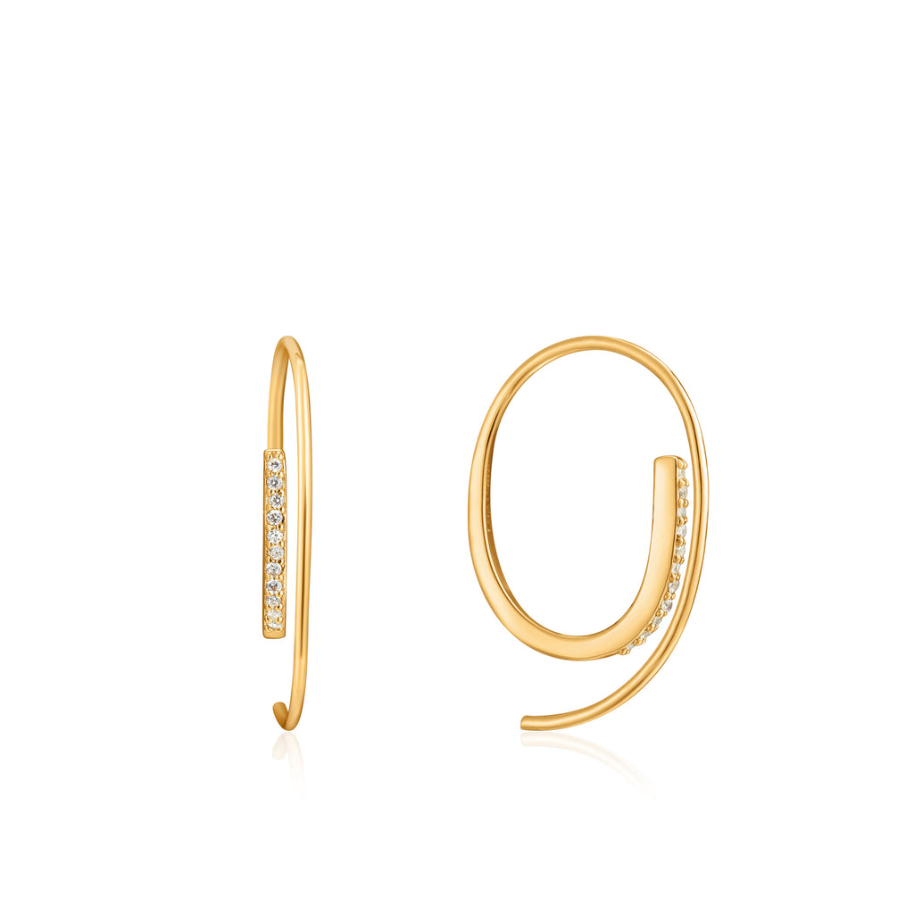 twist through sparkle earrings