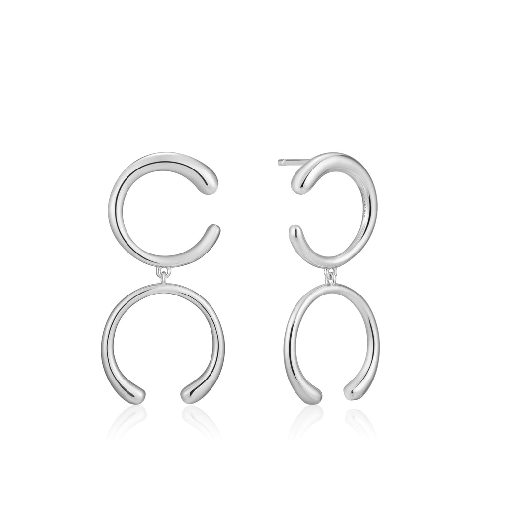 luxe double curve earrings 