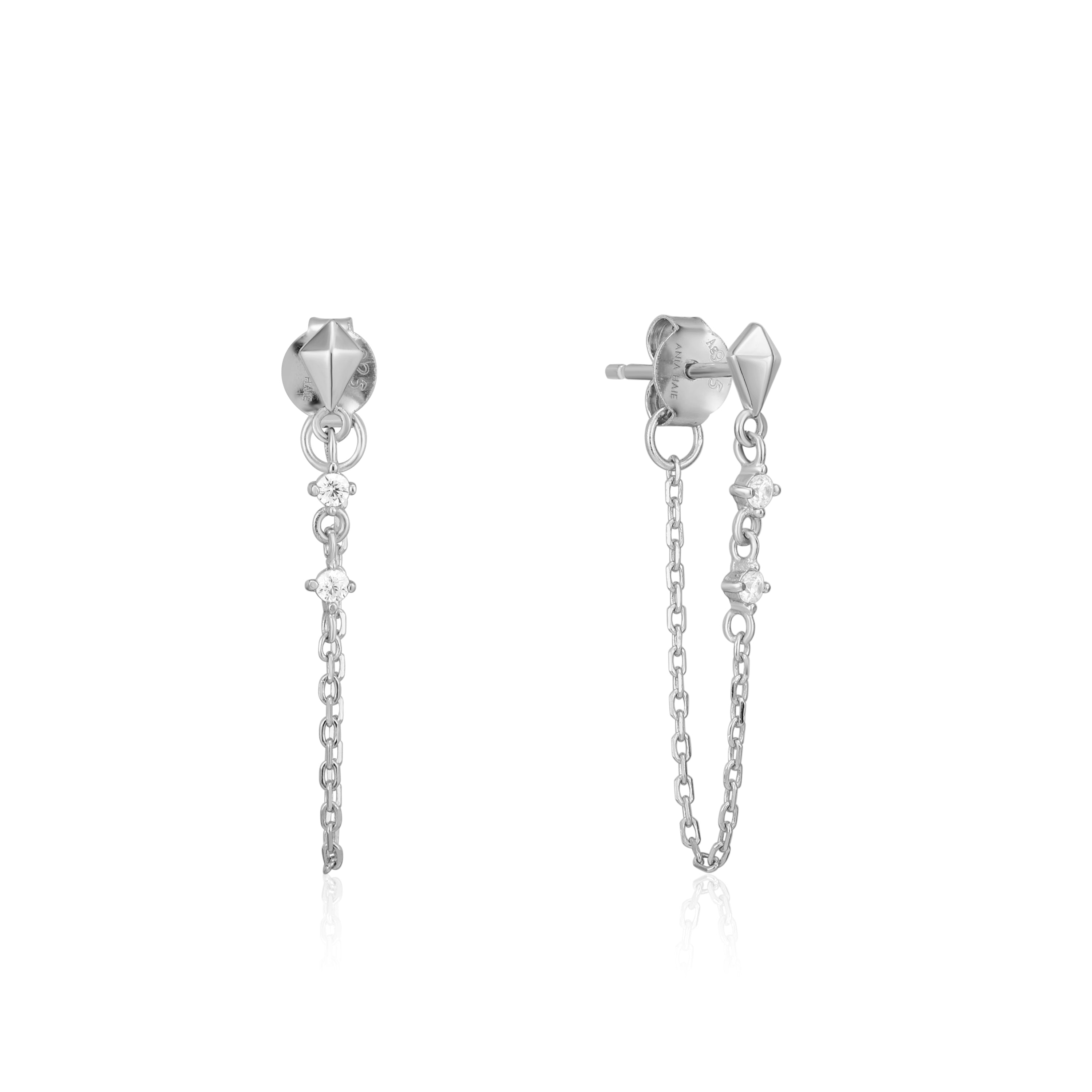 Long Spike Studs Silver