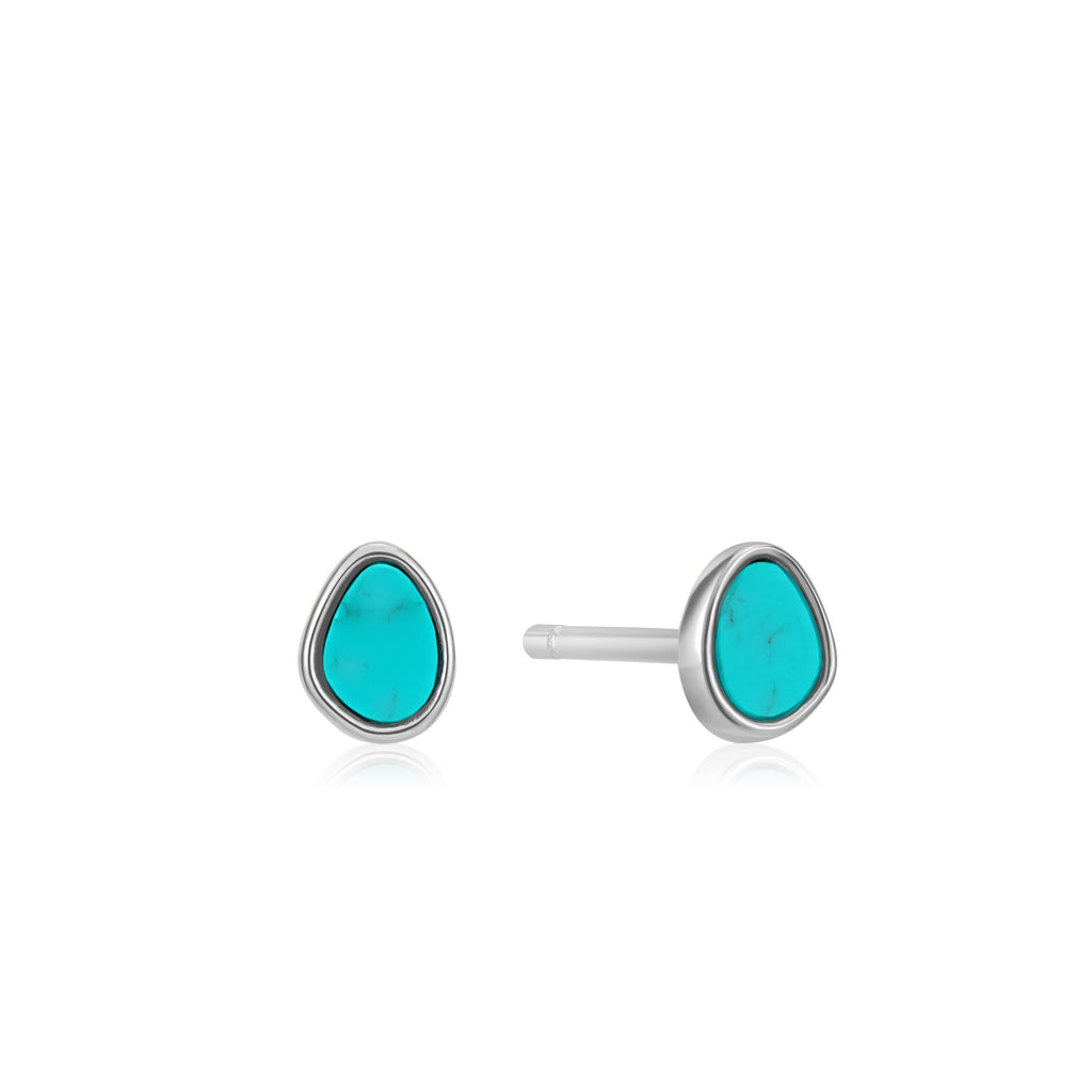 tidal turquoise stud earrings