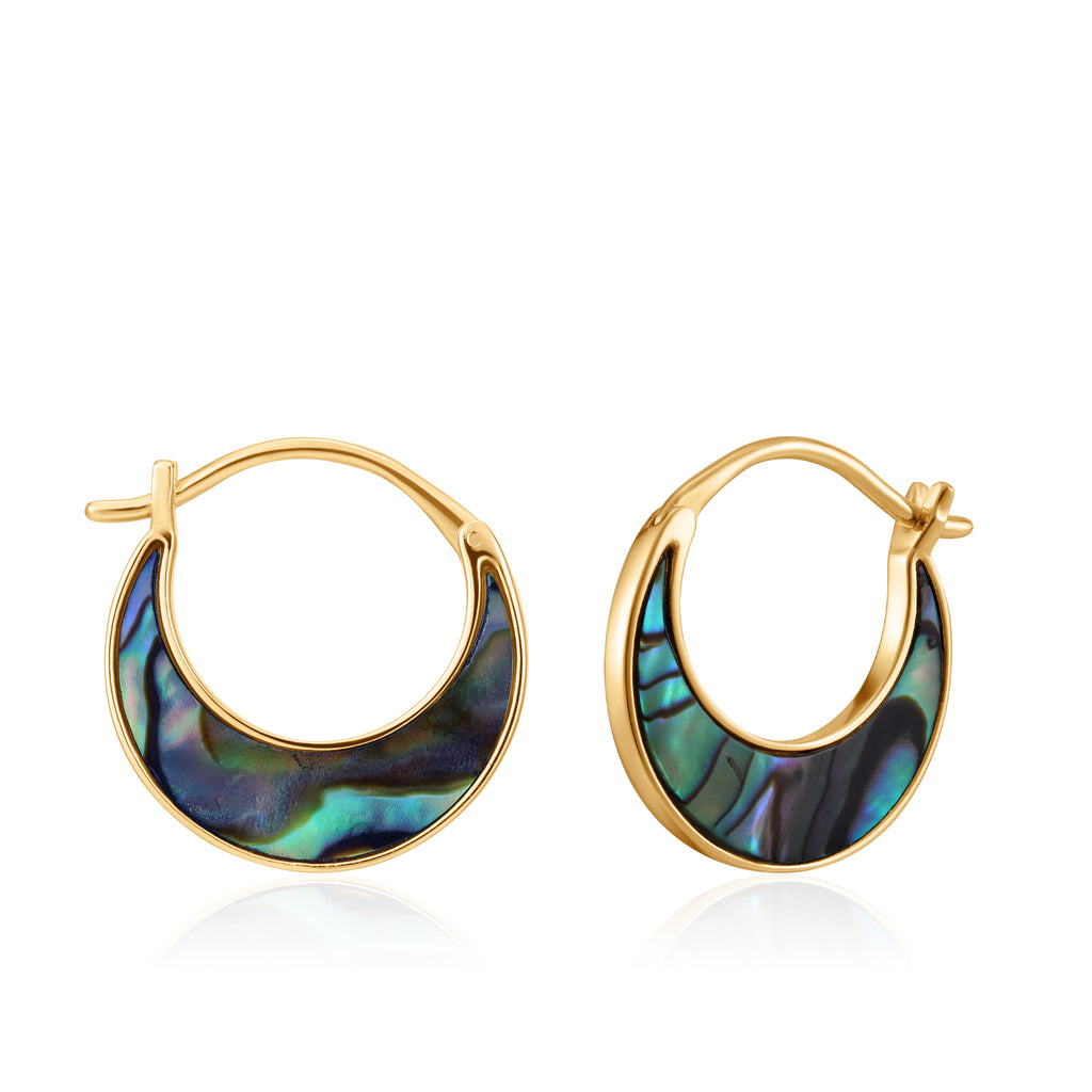 tidal abalone crescent earrings