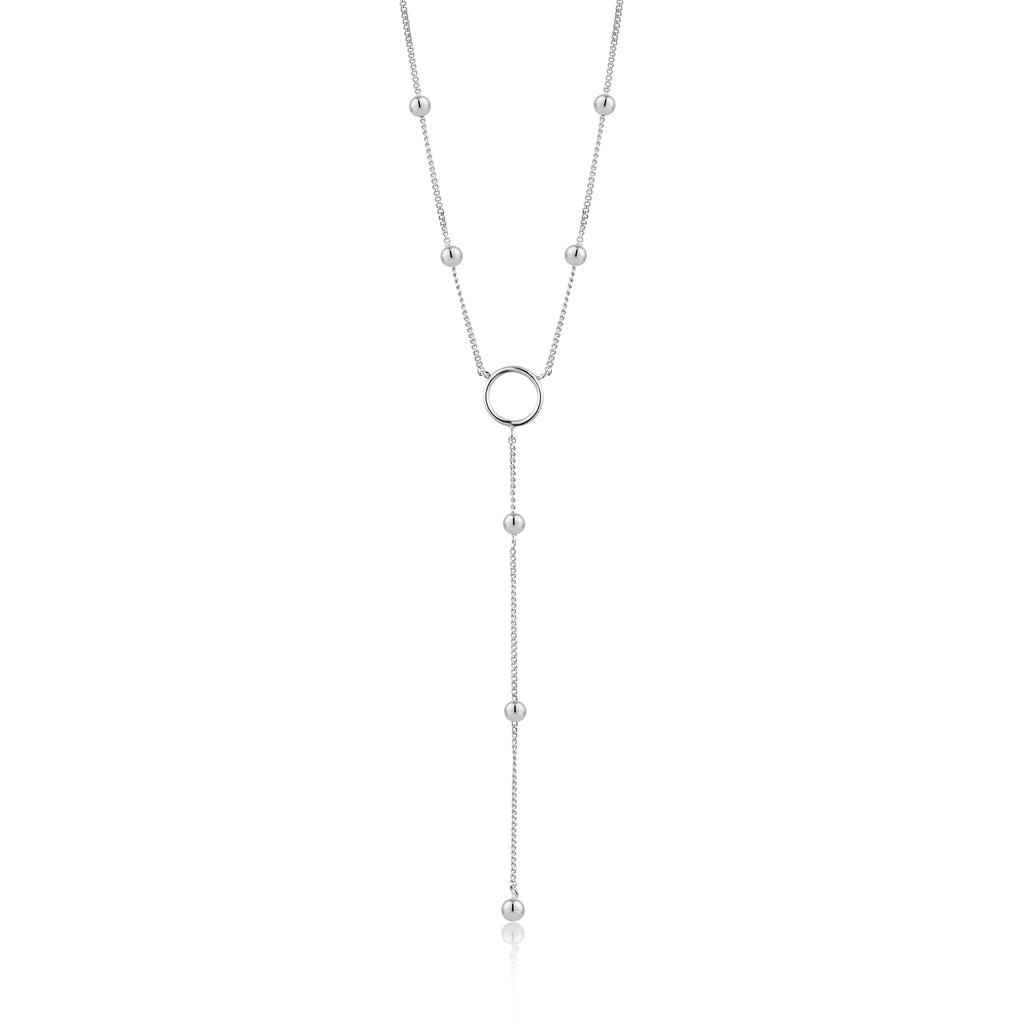 modern circle y necklace