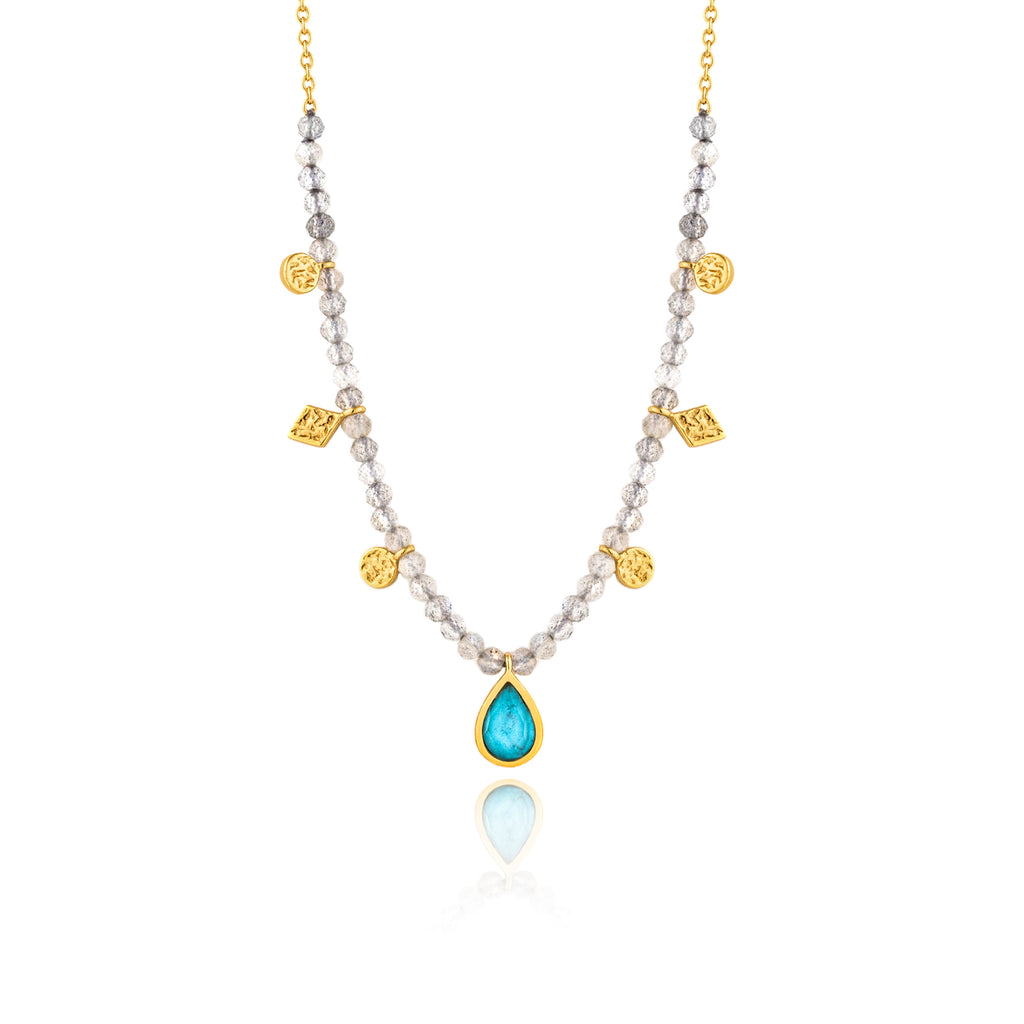turquoise labradorite necklace