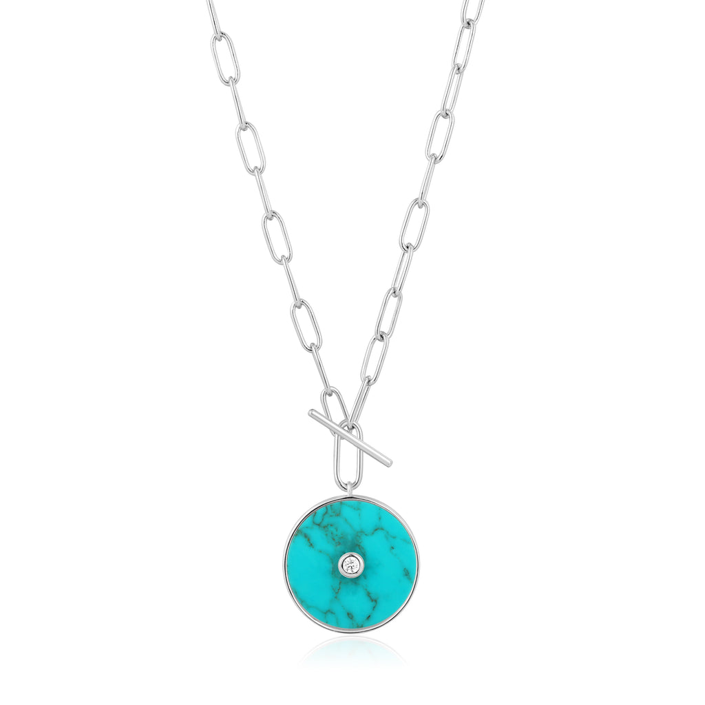 turquoise t-bar necklace
