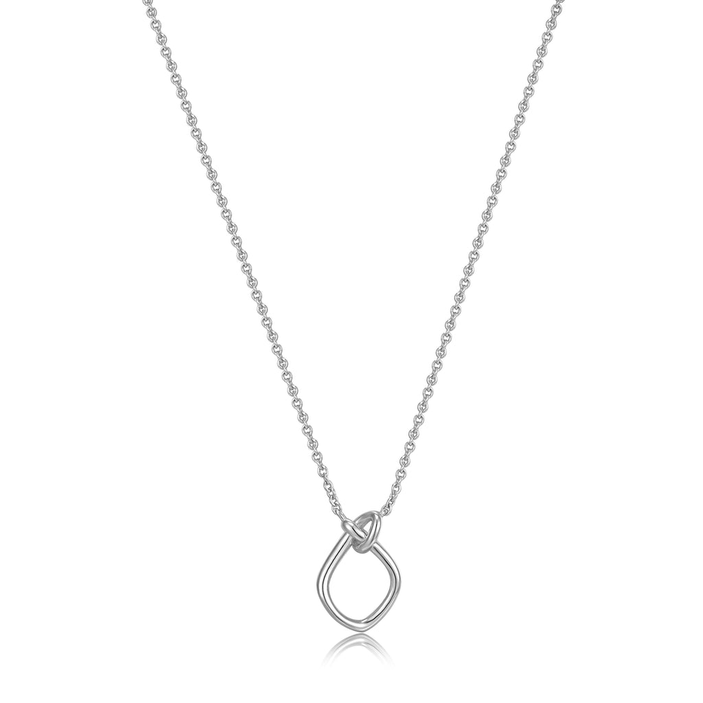 silver knot pendant necklace