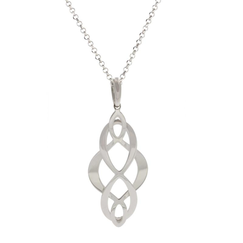 sterling silver celtic swirl necklace ne1108