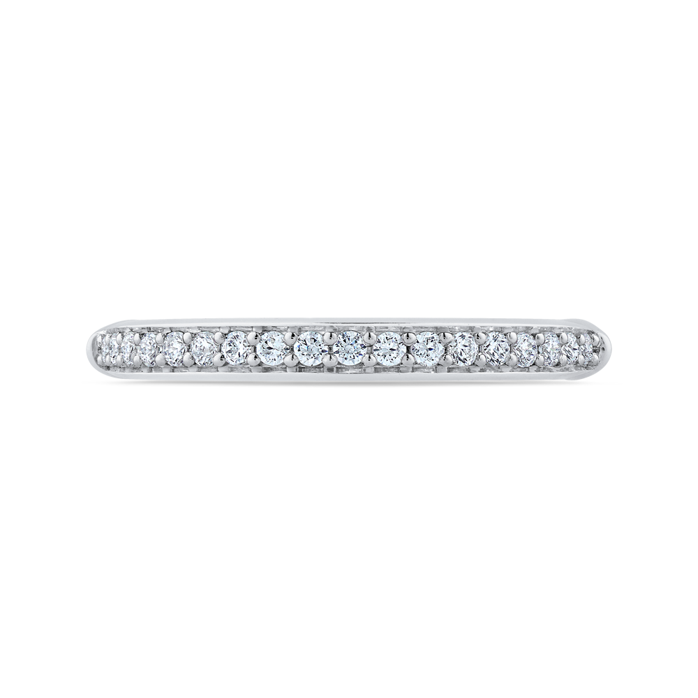 PR0207BH-44W-.75 Bridal Jewelry Carizza White Gold Round Diamond Wedding Bands