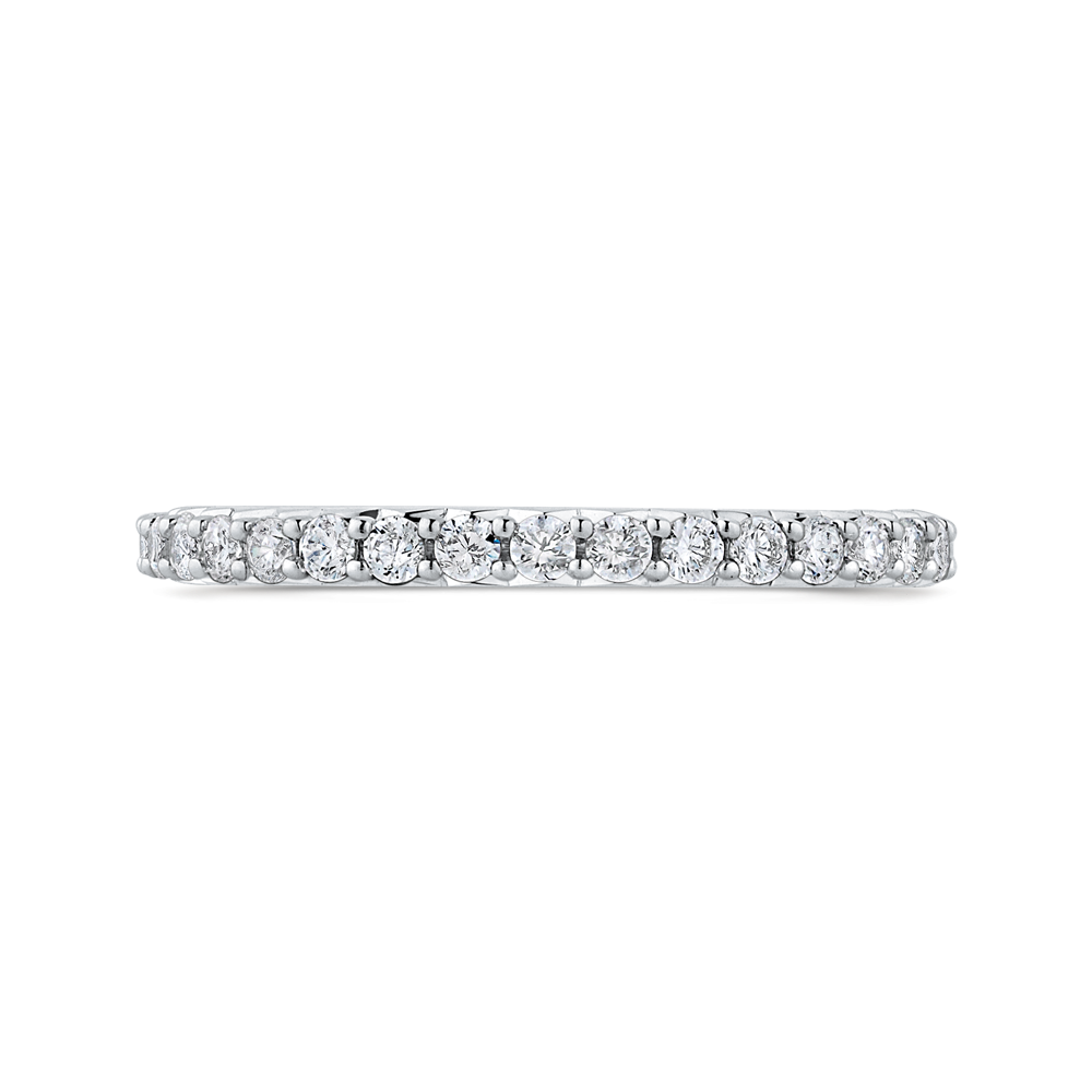 PR0261BH-44W-.50 Bridal Jewelry Carizza White Gold Round Diamond Wedding Bands