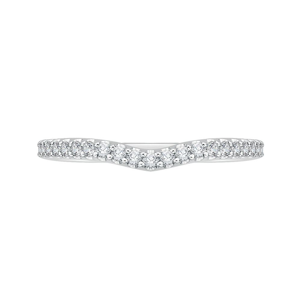 PRO0137BH-44W-.40 Bridal Jewelry Carizza White Gold Round Diamond Wedding Bands