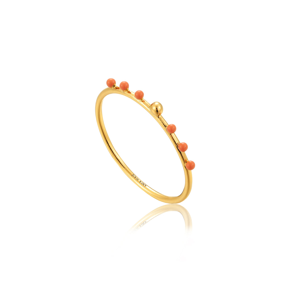 dotted small ball ring