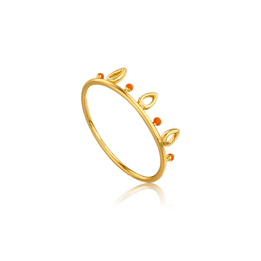 dotted triple raindrop ring