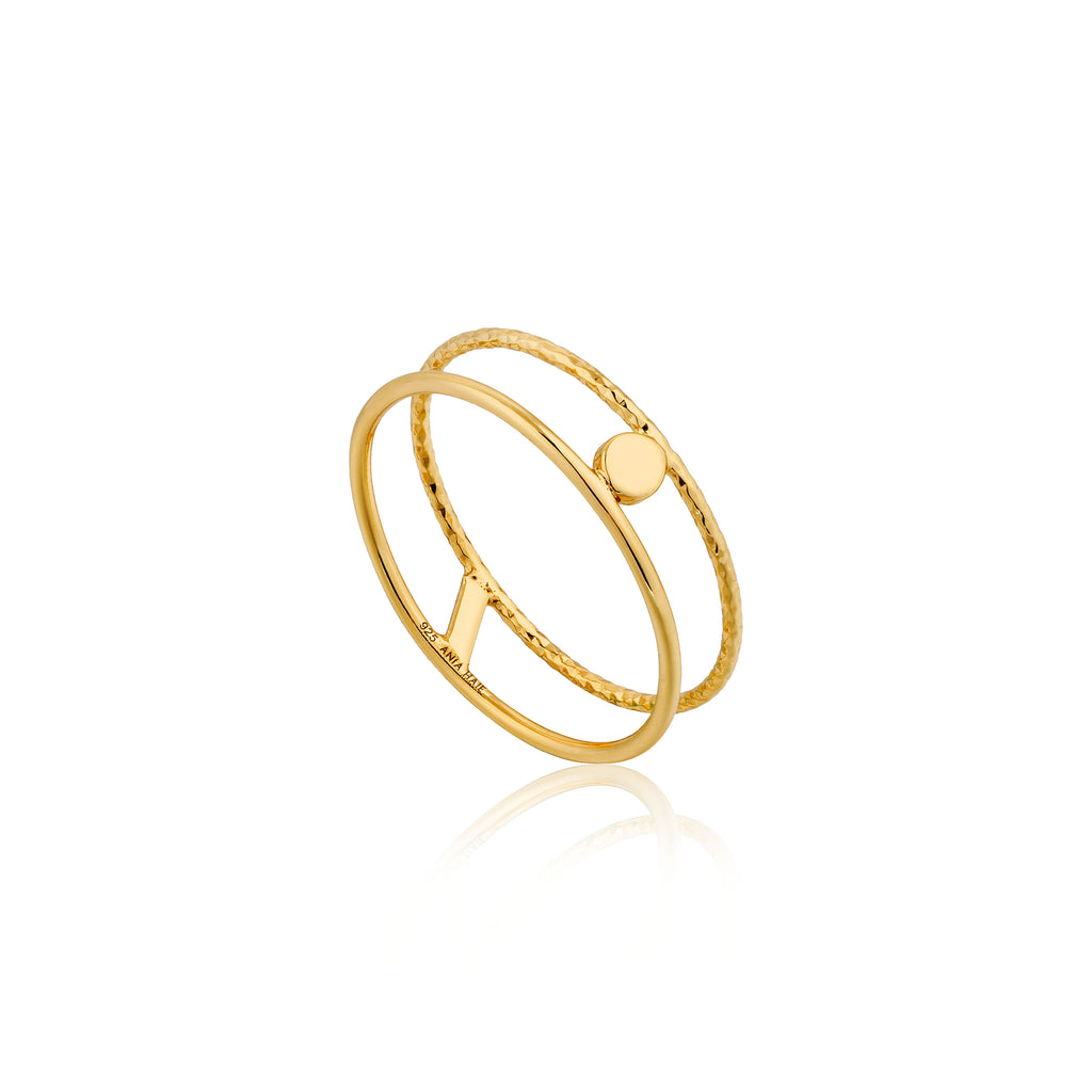 texture double band ring