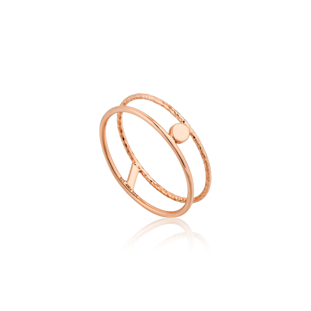 texture double band ring