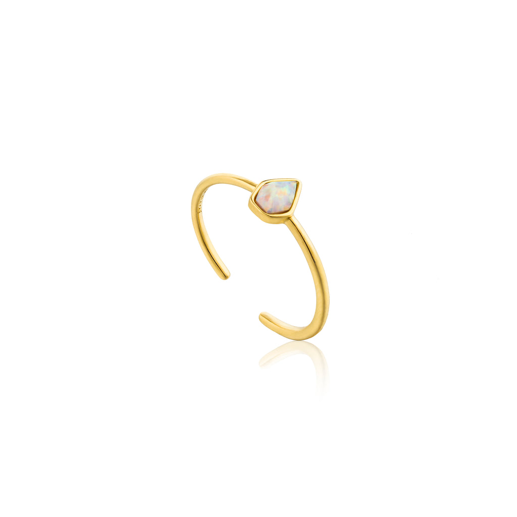 opal colour adjustable ring