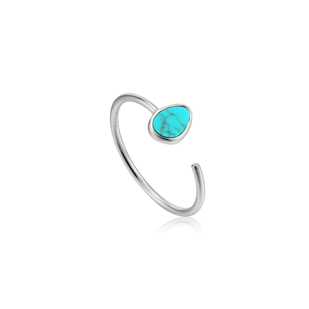 tidal turquoise  adjustable ring