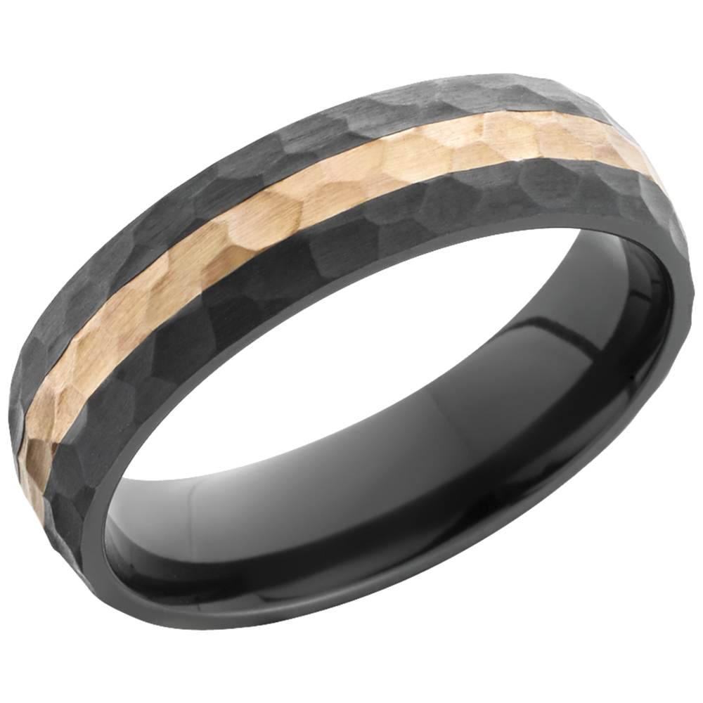 lashbrook zirconium collection zirconium 6mm domed band z6d12_14kr+hammer