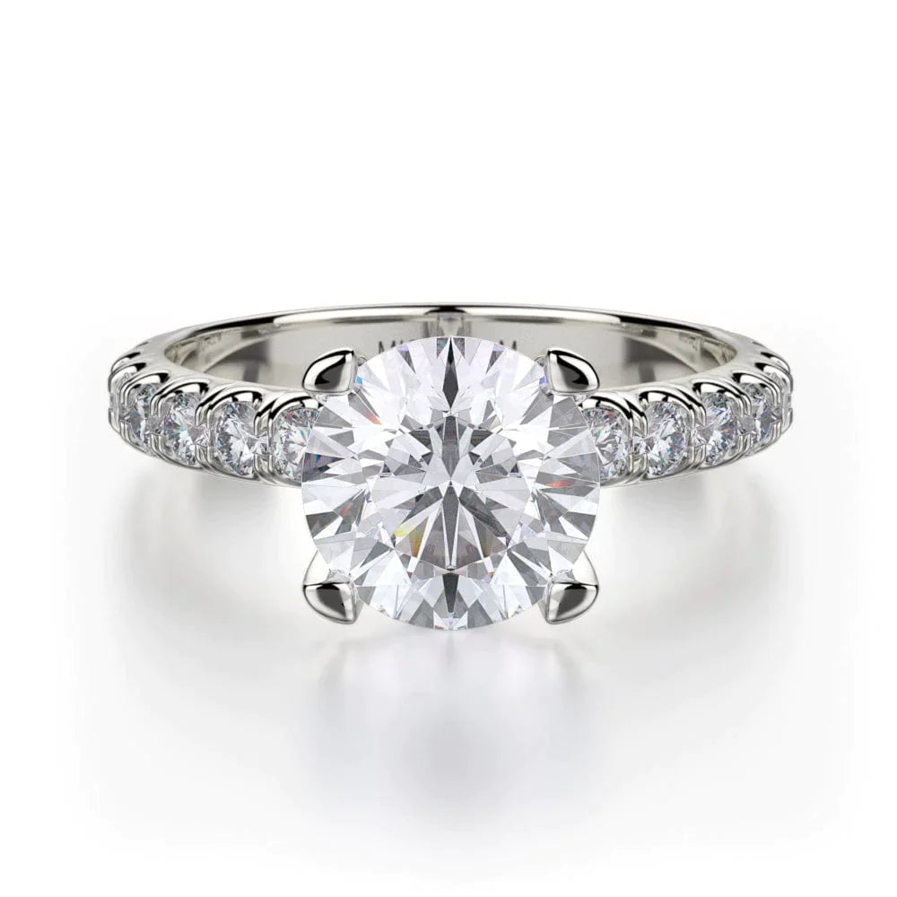 MICHAEL M Engagement Rings 18K White Gold Crown R716-2 R716-2WG