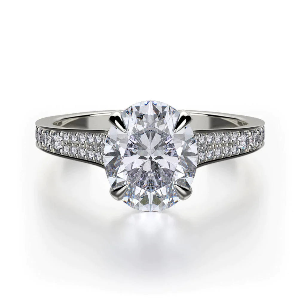 MICHAEL M Engagement Rings 18K White Gold Crown R743-3 R743-3WG